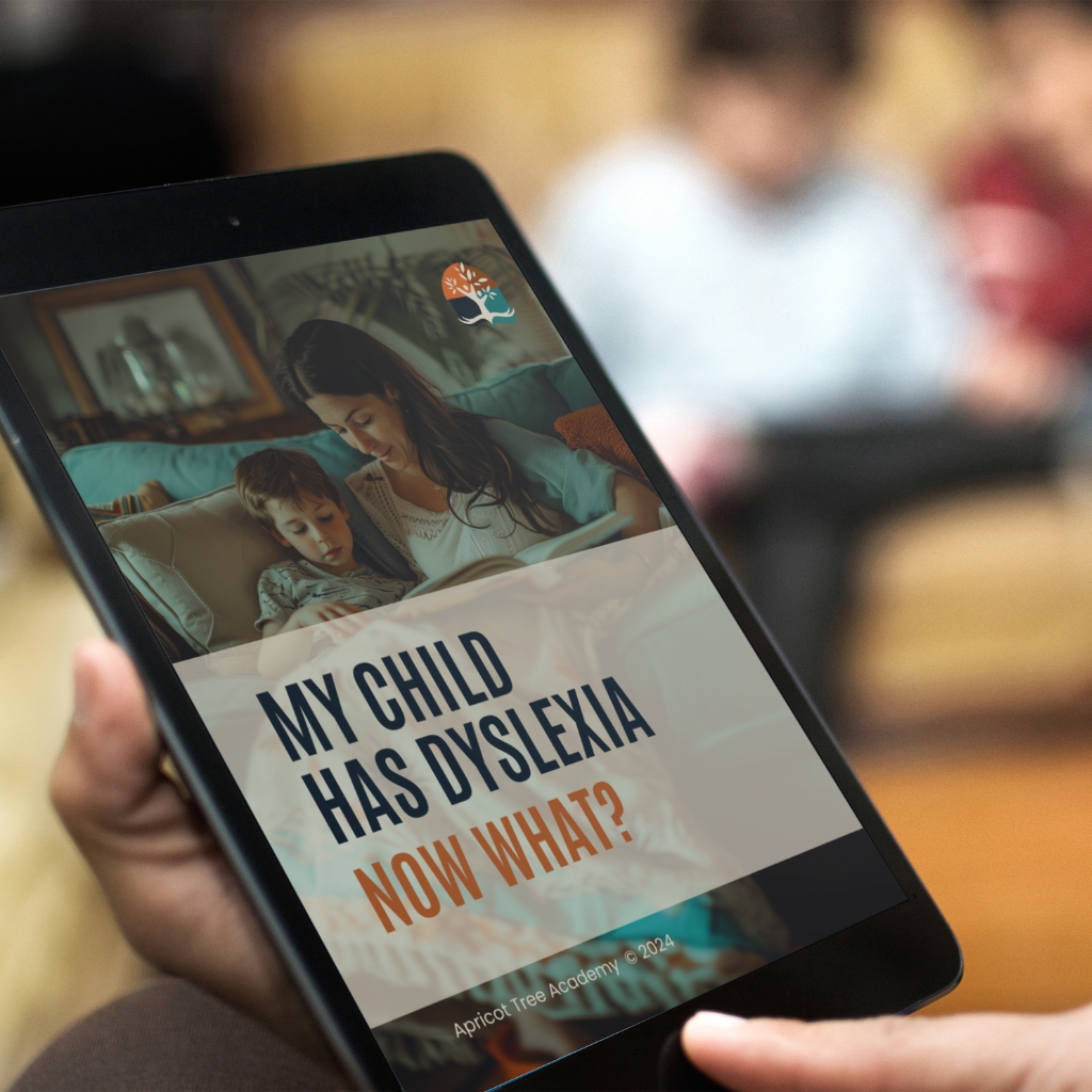 The 'My Child Has Dyslexia, Now What?' ebook on a tablet
